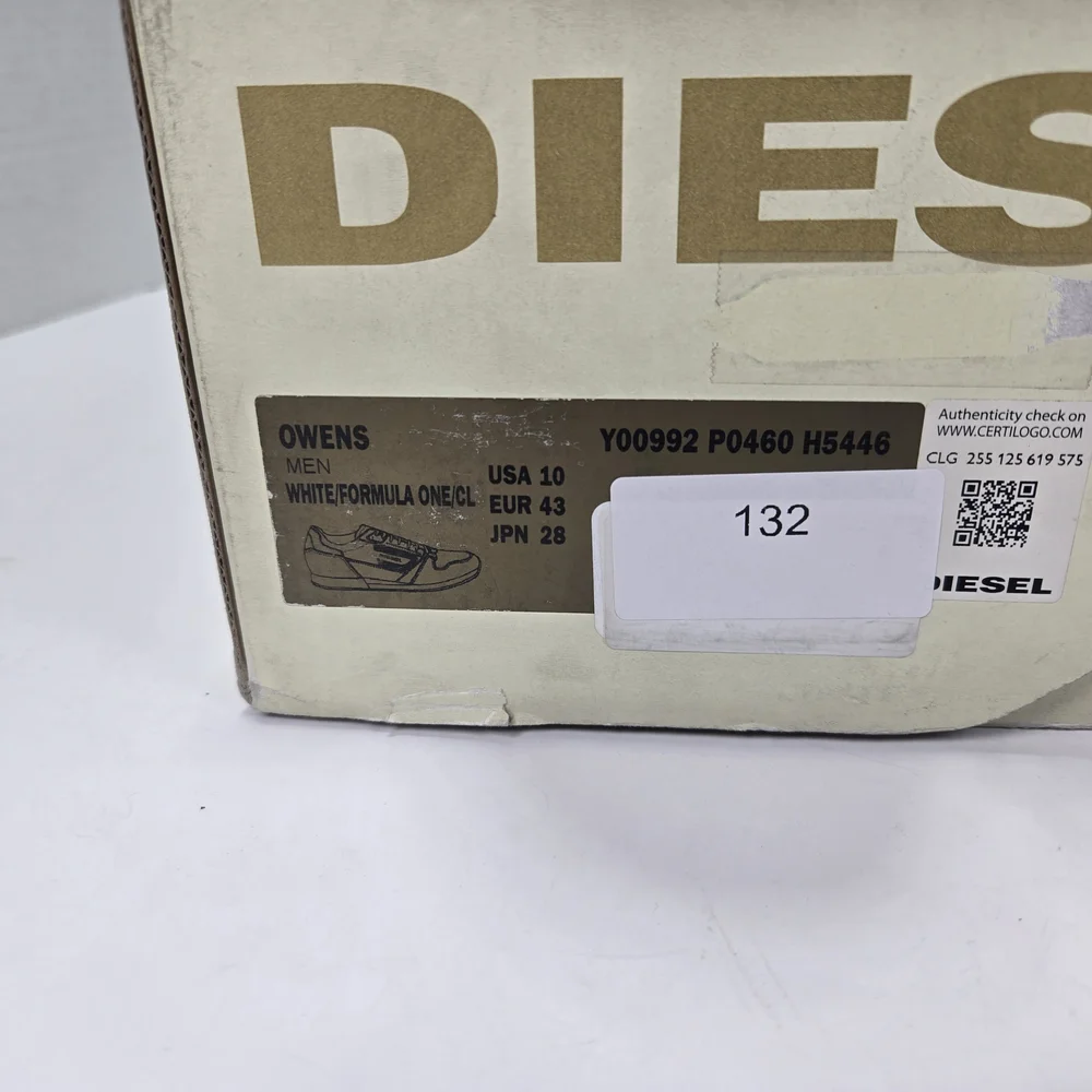 Diesel Owens Red, White, and Blue and Tan Running Sneakers Men's Size 10